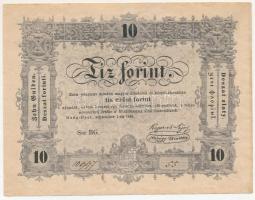 1848. 10Ft Kossuth bankó T:III szép papír Adamo G111
