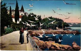 Abbazia, Opatija; Möwenfütterung / sirályok etetése / seagull feeding, seashore (EK)