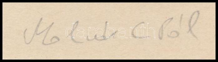 Molnár C. Pál (1894-1981): Asszonyok. Fametszet, papír, paszpartuban, utólagos jelzéssel, 17×11 cm