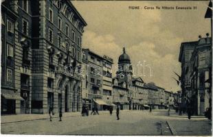 Fiume, Rijeka; Corso Re Vittorio Emanuele III / street view, shops (EK)