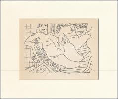 Jelzés nélkül: Akt, cinkográfia, papír, paszpartuban, 11×15 cm