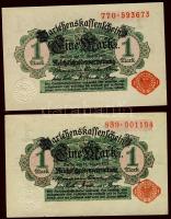 Német Birodalom/Császárság 1914. 1M(13x) benne egymásutáni, ill. kevés ugrású sorszámokkal ,alapnyom...