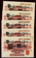 Német Birodalom/Császárság 1914. 2M(14x) benne egymásutáni, ill. kevés ugrású sorszámokkal ,alapnyom...