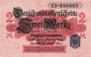 Német Birodalom/Császárság 1914. 2M alapnyomatos, kék pecsétes, ritkább variáns! T:I