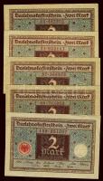 Német Birodalom/Weimari Köztársaság 1920. 2M(13x) barna pecsét benne egymásutáni, ill kevés ugrású s...