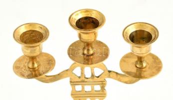 Art deco fém gyertyatartó, m: 22 cm