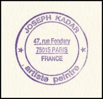 Joseph Kádár (1936-2019): Szürrealista kompozíció. Elektrográfia, papír, jelzett, Paris, 72 jelzésse...