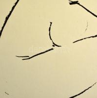 Gyémánt László (1935-): Női akt. Szitanyomat, papír, jelzett, számozott: 14/40. 33x40 cm