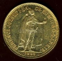 1908. 10K Au 3,387g verdejel "B" betűje erősen hiányos! Érdekes tévveret! T:2- k kis ph