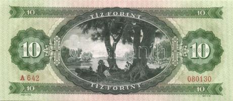 1969. 10Ft(2x) egymásutáni sorszámokkal T:I(mindkettőn tárolásból eredő nyomdai nyomáscsíkkal)