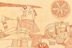 Szemethy Imre (1945- ): Fekete reneszánsz, 1976. Rézkarc, papír, jelzett, művészpéldány Épreuve d ...