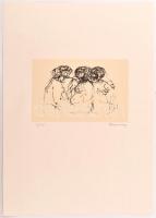 Barcsay Jenő (1900-1988): Aktok. Szitanyomat, papír, jelzett, számozott: 10/100. 13×19,5 cm