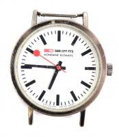 Festina óradoboz, benne Ruhla zsebóra törött mutatóval és Mondaine ecomatic karóra, szíj nélkül, nem...