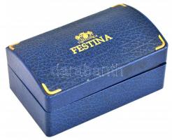 Festina óradoboz, benne Ruhla zsebóra törött mutatóval és Mondaine ecomatic karóra, szíj nélkül, nem...