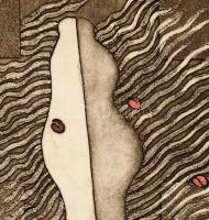 Deim Pál (1932-2016): Tisztítótűzben, 1994. Rézkarc, papír, jelzett, számozott: 28/45. 15,5×17 cm