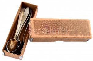 6 db Berndorf alpakka kiskanál eredeti dobozában