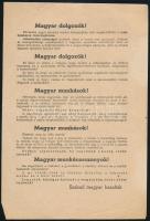 1944 Magyar dolgozók! Magyar munkások! jobboldali röplap