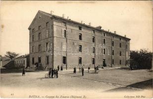 Batna, Caserne des Zouaves (Batiment B) / French military barracks, soldiers, bicycle