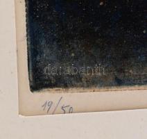 Breznay József (1916-2012): Szárnyasok. Színes rézkarc, papír, jelzett, számozott (19/50), paszpartu...