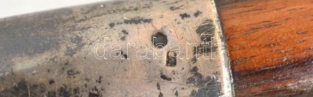 Ezüst fogójú fa sétapálca. Jelzett. 90 cm