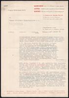 1938 Mercedes Addelektra reklám prospektus, szakadozott + Írógép Behozatali R.t. fejléces levél