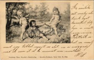Cupid with children couple. Theo. Stroefers Kunstverlag. Künstler-Postkarte Serie VIII. Nr. 5641.