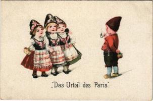 Das Urteil des Paris / Children art postcard. WSSB No. 5147., Francia gyerekek. WSSB No. 5147.