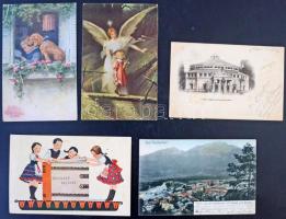 Több mint 800 régi képeslap: magyar és külföldi városképek, motívumok, üdvözlők, érdekes vegyes anya...