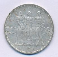 Csehszlovákia 1934. 20K Ag "Ipar, mezőgazdaság, üzlet" T:2 patina Czechoslovakia 1934. 20 Korun Ag "Industry, Agriculture, Business" C:XF patina Krause KM#17