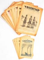 1925-1926 Vegyes újság tétel, kb. 45 db. Nagyrészt a Magyarság, a Magyarság melléklete, de közte 2 db Vasárnap, a Magyarság képes melléklete, valamint a 3 db Magyarság Magazinja. Változó állapotban.