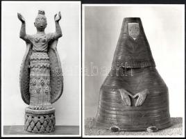 cca 1970 Kovács Margit (1902-1977) szobrász, kerámikus 1970-es, Műcsarnok-os kiállítása kapcsán, a k...