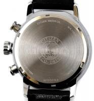 Citizen kronográf eco-drive szisztémás napelemes karóra, működik, jó állapotban, d: 4,5 cm