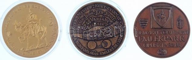 3db klf emlékérem, közte Lebó Ferenc (1960-) 1996. "A Honfoglalás emlékére 896-1896 / Vérszerző...