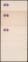 cca 1920-1930 3 db nemesi címeres levélpapír + özv. Cornides Sándorné névjegykártyája