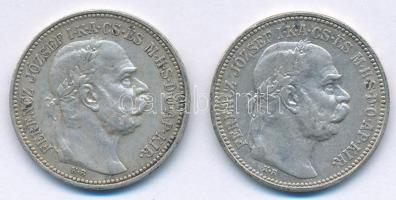 1912KB 1K Ag "Ferenc József" (2x) T:2 Adamo#K5.1