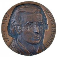 Nagy István János (1938-) 1975. "Kitaibel Pál 1757-1817 / Kitaibelia Vitifolia" Br emlékplakett, peremén a dátum és "01." (97mm) T:2