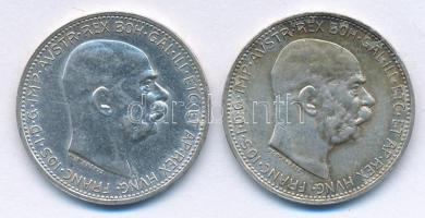 Ausztria 1913. 1K Ag Ferenc József (2x) T:1- Austria 1913. 1 Corona Ag Franz Joseph (2x) C:AU Krause KM#2820