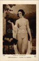 Femme a la grappe. Musée du Luxembourg / Erotic nude lady art postcard. AN Paris 152. s: Henry Caro-Delvaille