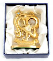 Cristocraft Vízöntő szoborcska Swarovski kristállyal, díszdobozban, m: 8,5 cm