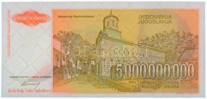 Jugoszlávia 1993. 5.000.000.000D (10x) sorszámkövetők T:I
Yugoslavia 1993. 5.000.000.000. Dinara (1...