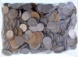 2kg vegyes magyar és külföldi érmetétel T:vegyes 2kg mixed Hungarian and foreign coin lot C:mixed