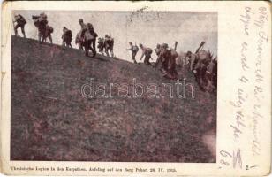 1916 Ukrainische Legion in den Karpathen. Aufstieg auf den Berg Pohar. 28. IV. 1915. / WWI Austro-Hungarian K.u.K. military, Ukrainian Legion in the Carpathians, mountain troop (EB)