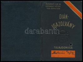 1932 Izraelita joghallgató fényképes diákigazolványa Pázmány Péter egyetem