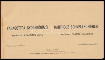 1932 Fűrészanyag fakereskedelmi Rt. Faragottfa gyorsköböző füzet sok hirdetéssel 32 p