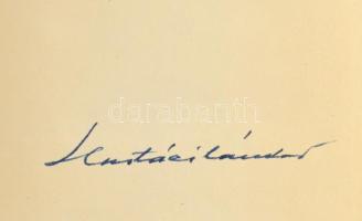 Hustáci Sándor: Névtelenek. Bp., 1961., Magvető. Kiadói egészvászon-kötés. A szerző által aláírt pél...