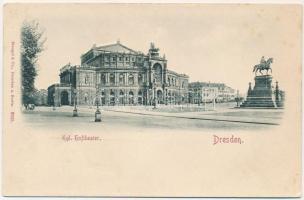 Dresden, Kgl. Hoftheater / theatre. Stengel Ser. V. Reliefkarte Emb. (fl)