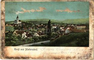1904 Nagymarton, Mattersdorf, Mattersburg; látkép. Samuel Schön kiadása / general view (kis szakadás / small tear)