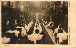 1929 Budapest VII. Café Restaurant New York étterem és kávéház, belső. Amster photo (EB)