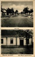 1942 Sarród, utca, Goda Mátyás üzlete (vágott / cut)