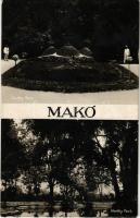 1928 Makó, Horthy park, irredenta virágágy
